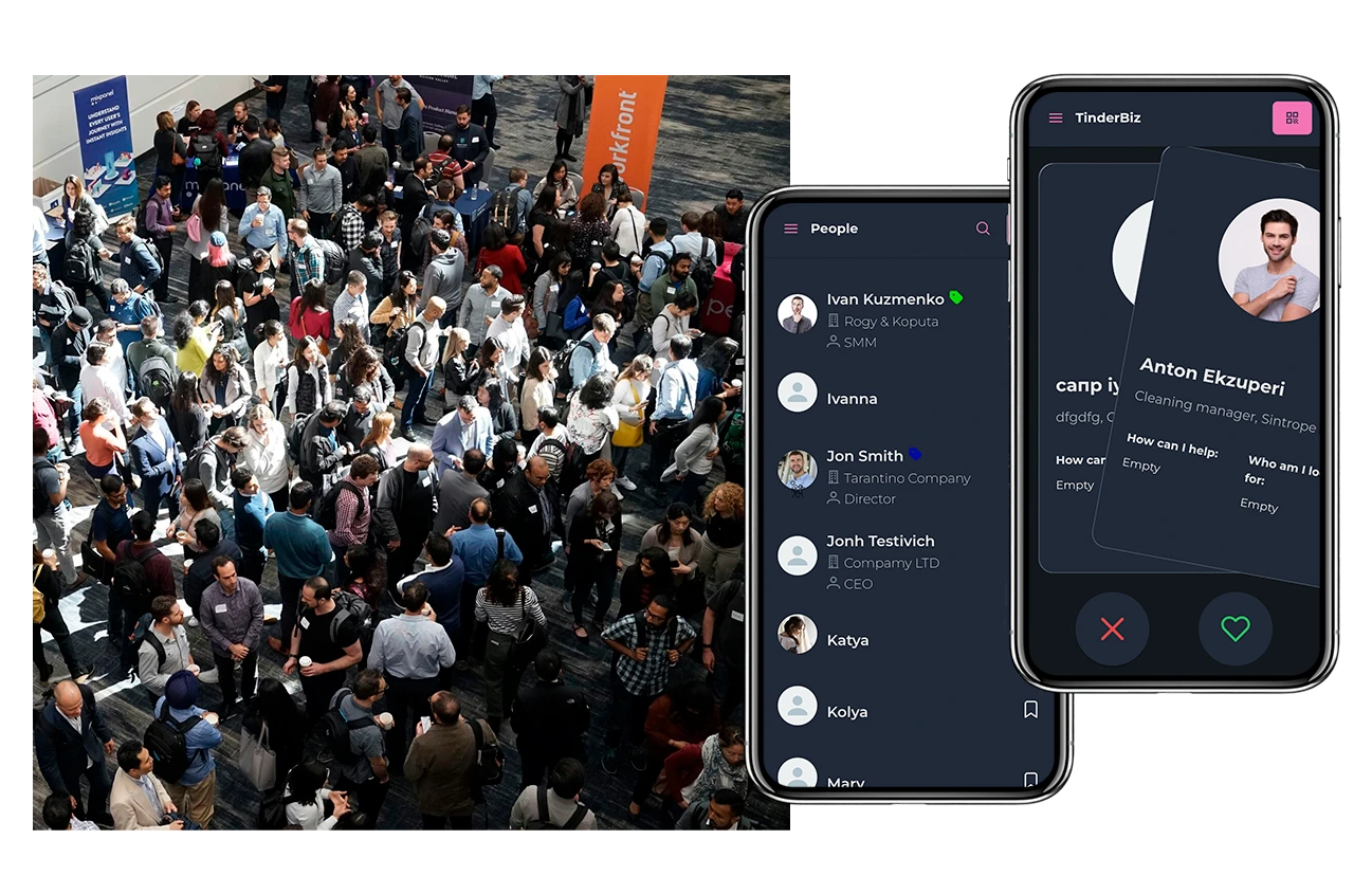 AppForEvent — TinderBiz & guest list