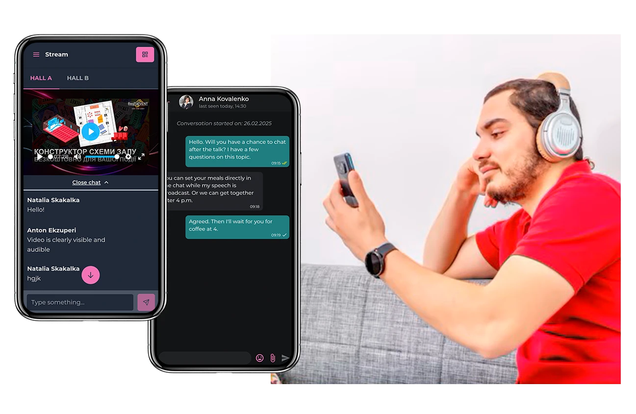 AppForEvent — Live streams & chats